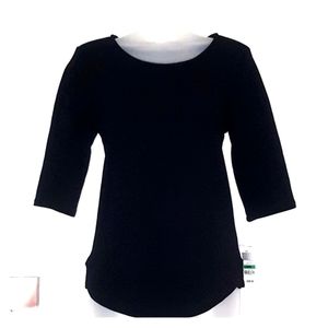 NWT Black Top with Lace Detail